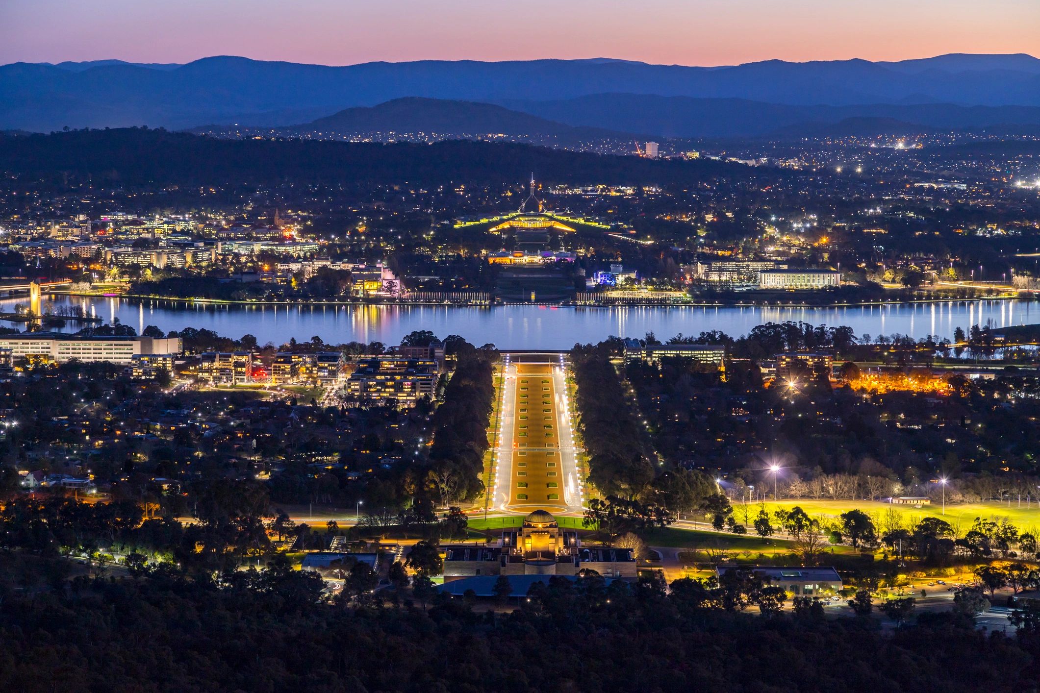 Canberra skyline in Australia